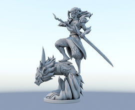 Yasuo Truth Dragon 3D-printed League of Legends champion figure. Decorate your gaming setup or home with your favorite League of Legends champion! Choose between the unpainted version, perfect for you to paint yourself, or the hand-painted version by a professional painter. Order your figure today!