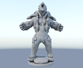 Volibear 3D-printed League of Legends champion figure. Decorate your gaming setup or home with your favorite League of Legends champion! Choose between the unpainted version, perfect for you to paint yourself, or the hand-painted version by a professional painter. Order your figure today!