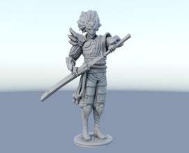 Yasuo Blood Moon 3D-printed League of Legends champion figure. Decorate your gaming setup or home with your favorite League of Legends champion! Choose between the unpainted version, perfect for you to paint yourself, or the hand-painted version by a professional painter. Order your figure today!