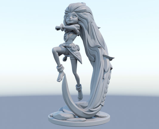 Zoe 3D-printed League of Legends champion figure. Decorate your gaming setup or home with your favorite League of Legends champion! Choose between the unpainted version, perfect for you to paint yourself, or the hand-painted version by a professional painter. Order your figure today!