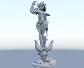 Zyra 3D-printed League of Legends champion figure. Decorate your gaming setup or home with your favorite League of Legends champion! Choose between the unpainted version, perfect for you to paint yourself, or the hand-painted version by a professional painter. Order your figure today!