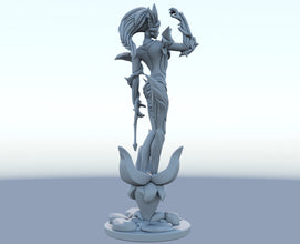 Zyra 3D-printed League of Legends champion figure. Decorate your gaming setup or home with your favorite League of Legends champion! Choose between the unpainted version, perfect for you to paint yourself, or the hand-painted version by a professional painter. Order your figure today!